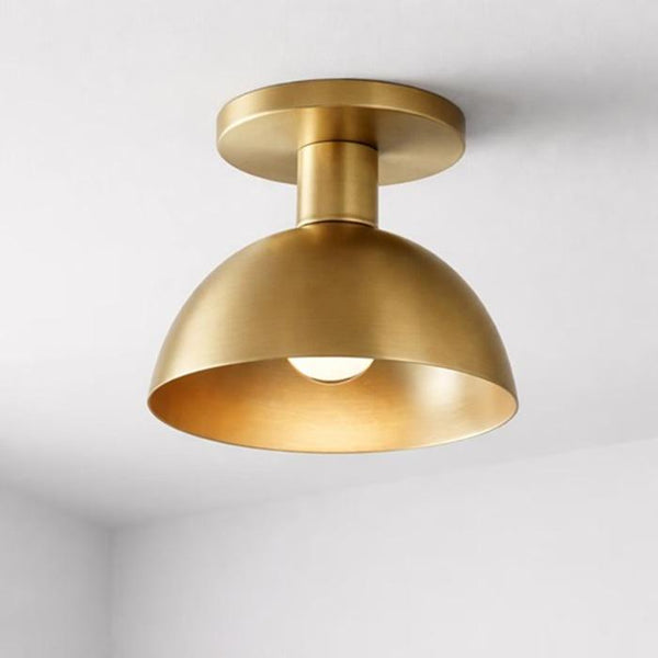 Brass Flush Mount Ceiling Light: Mid Century Minimalist Gold Lamp, Modern Italian Art Deco Kitchen Lighting, Dining Room Hallway Fixture