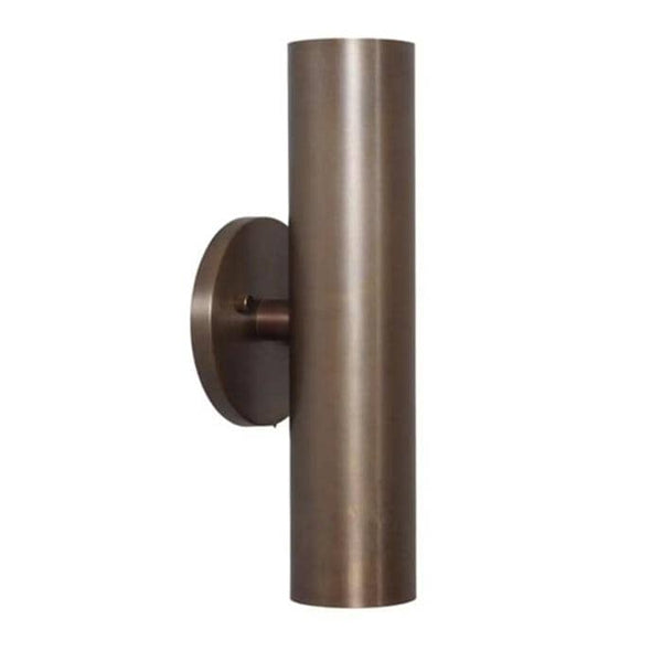 Minimalist Brass Cylinder Wall Sconce: Sputnik Architectural Modern Tube Light, Contemporary Brass Vanity Light, Bedroom Hallway Lighting