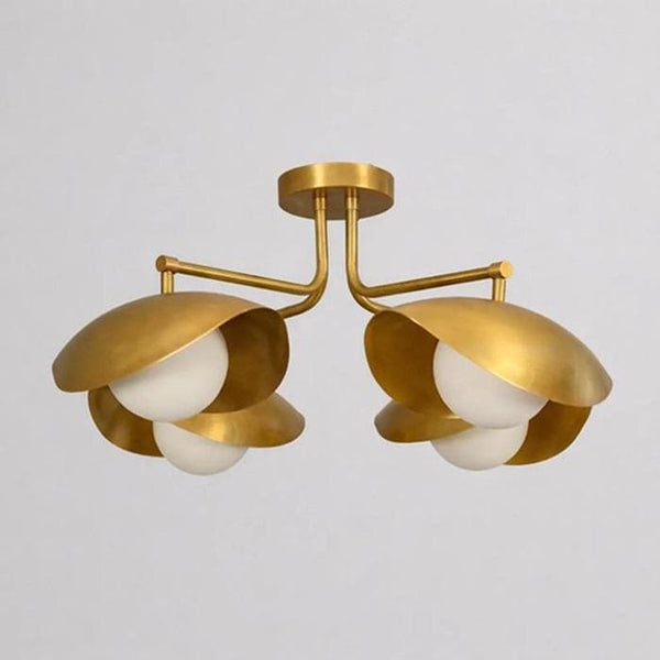 Italian Modern Brass Sputnik Chandelier: Mid Century Stilnovo Style Ceiling Light, Brass Pendant Lamp, Dining Room Living Room Hallway Light
