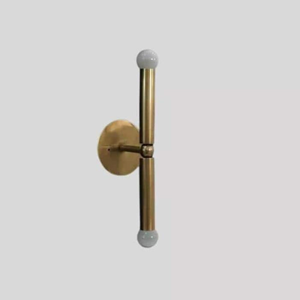 Mid Century Raw Brass Sconce: Italian Style Sputnik 2 Light Wall Lamp Minimalist Bedside Lamp Hallway Up Down Vanity Light Fixture
