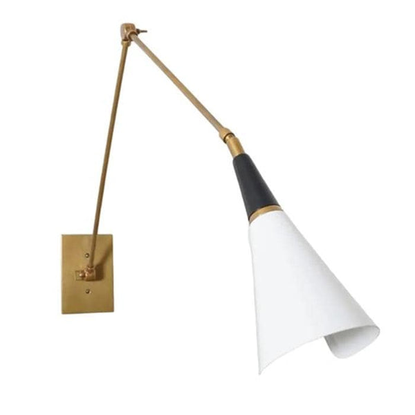Mid Century Brass Wall Lamp: Stilnovo Style Raw Brass Modern Vanity Light, Bedside Reading Lamp, Kitchen Living Room Lighting Fixture