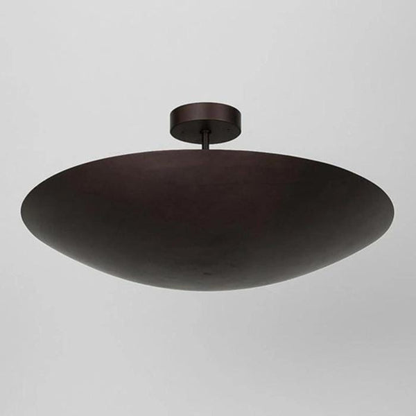 Mid Century Blackened Brass Flush Mount Ceiling Light: Modern 6 Light Semi Flush Light, Minimalist Brass Sputnik Lamp, Kitchen Entryway
