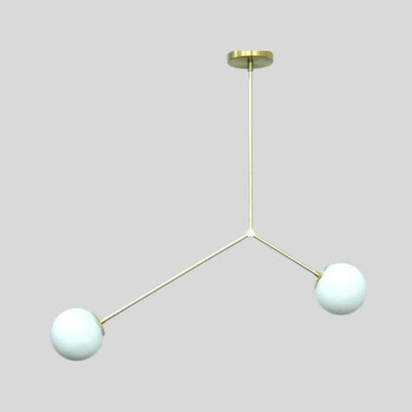 Mid Century Modern Brass Sputnik Chandelier: Milk Glass Globe Pendant, Retro Ceiling Fixture, Dining Room & Kitchen Island Lighting
