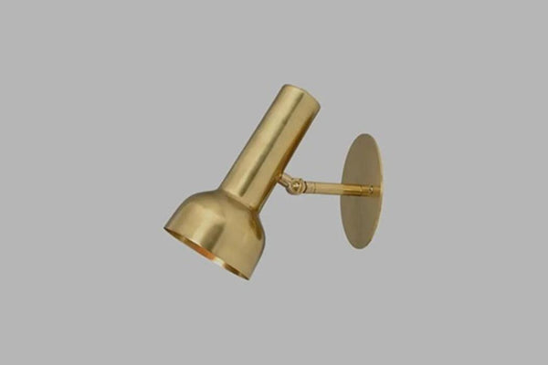 Modern Raw Brass Single Arm Wall Sconce Mid Century Stilnovo Style Hardwired Wall Lamp Hallway Bedroom Living Room Lighting Fixture Handmade