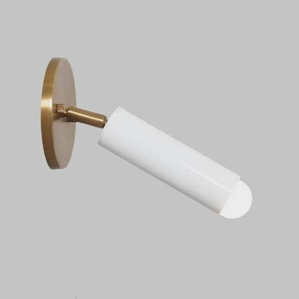 Modern Brass Tube Wall Sconce - Mid Century Cylinder Vanity Lamp - Minimalist Linear Wall Fixture - Bedroom Living Room Reading Light
