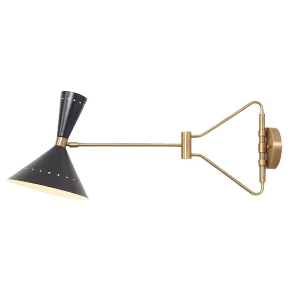 Modern Chrome Wall Sconces, Silver Metal Wall Lights, Mid Century Cone Shade Sconce, Minimalist Bedside Lamp for Bedroom Living Room Hallway