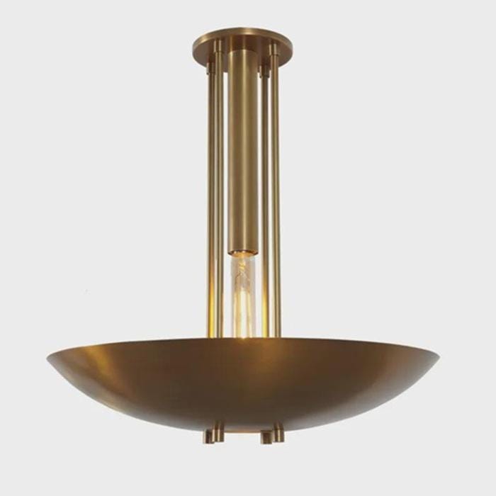 Modern Raw Brass Bowl Pendant Light: Stilnovo Style Bedroom Chandelier Architectural Ceiling Light Industrial Kitchen Island Hanging Fixture