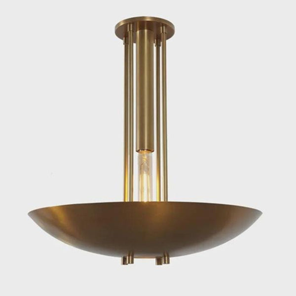 Modern Raw Brass Bowl Pendant Light: Stilnovo Style Bedroom Chandelier Architectural Ceiling Light Industrial Kitchen Island Hanging Fixture