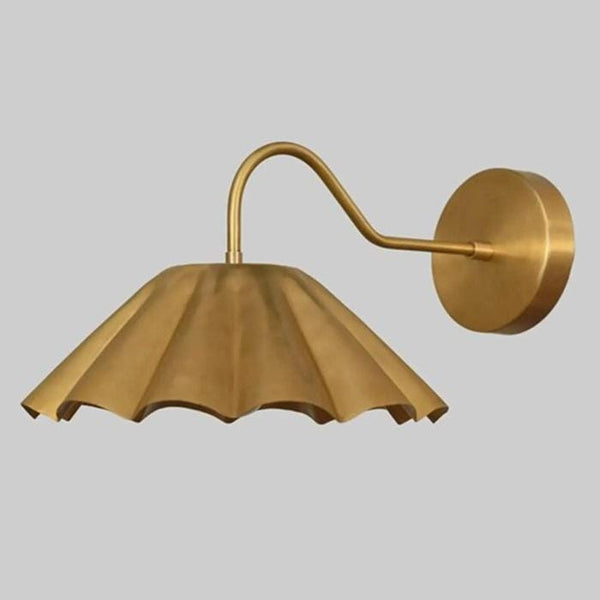Brass Swing Arm Wall Sconce: Modern Adjustable Wall Light, Minimalist Cone Shade Sconce, Bedside Reading Lamp, Hardwired Bedroom Light