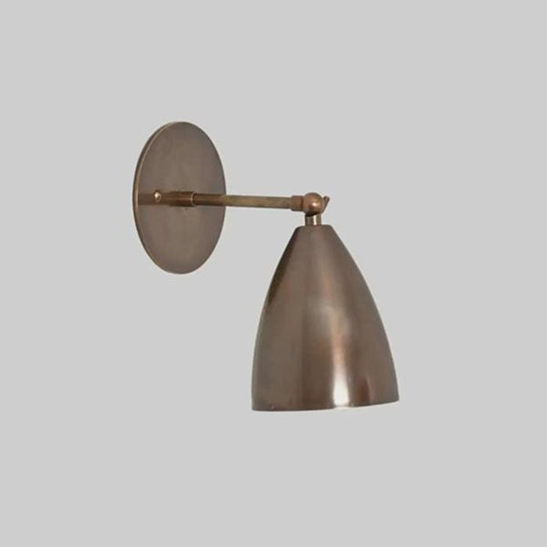Mid Century Modern Raw Brass Single Shade Wall Sconce Sputnik Art Deco Vanity Lamp Bedroom Living Room Hallway Lighting Fixture Handmade