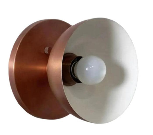 Mid Century Modern Brass Wall Sconce, Single Shade Wall Light, Retro Bedside Reading Lamp, Hardwire Vanity Light Bedroom Living Room Fixture