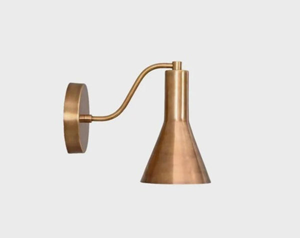 Stilnovo Style Raw Brass Wall Sconce: Mid Century Modern Articulated Light, Adjustable Swing Arm Bedside Lamp for Bedroom & Living Room
