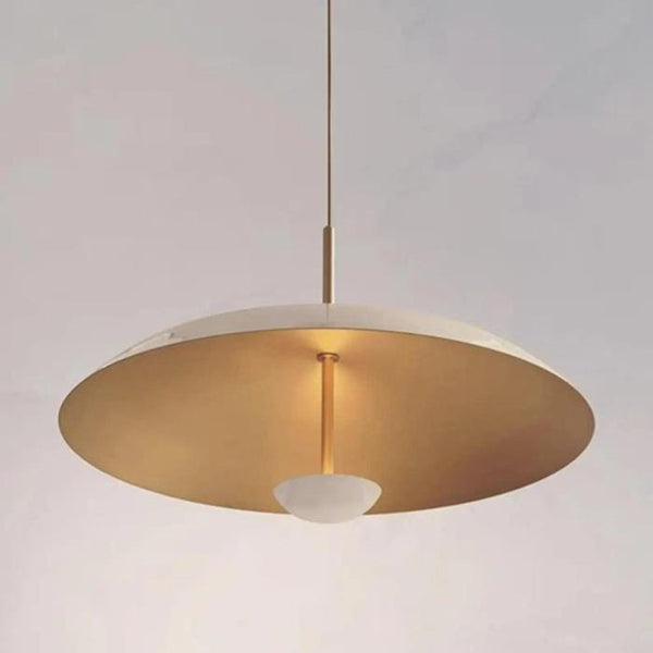 Raw Brass White Dome Pendant Light: Mid Century Modern Kitchen Island Lighting, Scandinavian Dining Room Chandelier, Minimalist Ceiling Lamp